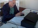 N2KZ operating on the porch of Locust Grove - The Samuel F.B. Morse estate in Poughkeepsie, New York 